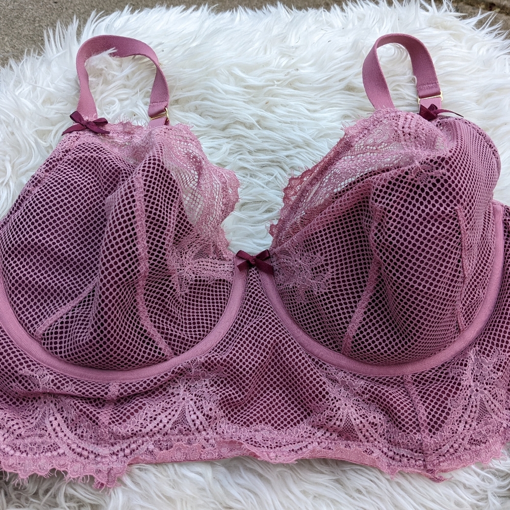 Lightly Lined French Balconette Bra By Cacique Size 40DD NWOT